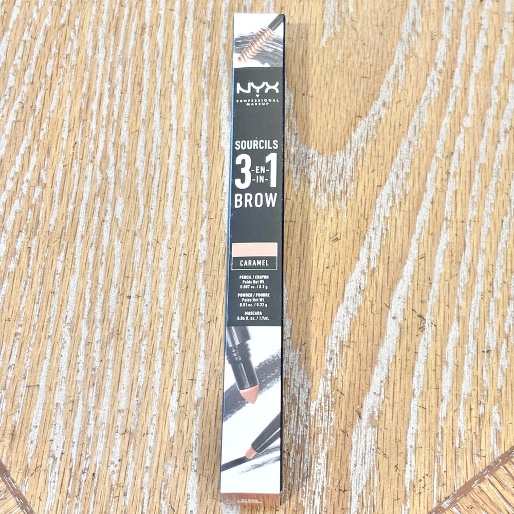 NYX 3-in-1 Brow Pencil Powder Mascara Caramel NEW
